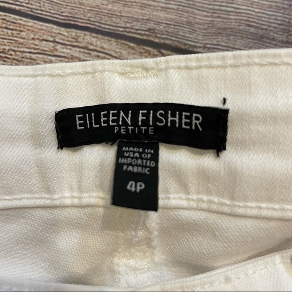 EILEEN FISHER Petite White Jeans Size 4P - Picture 6 of 7